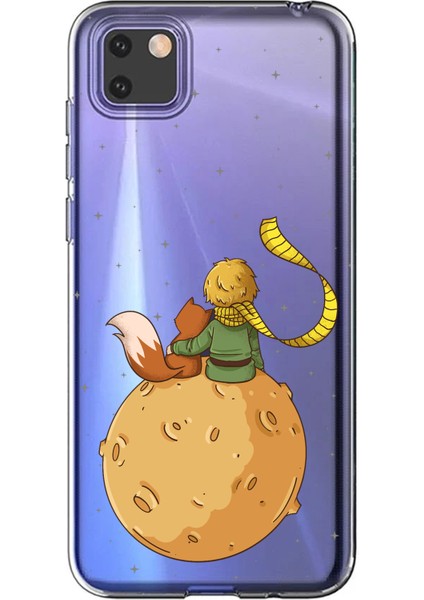 Huawei Y5P Uyumlu Küçük Prens Gezegen Boa Tasarımlı Baskılı Silikon Kılıf
