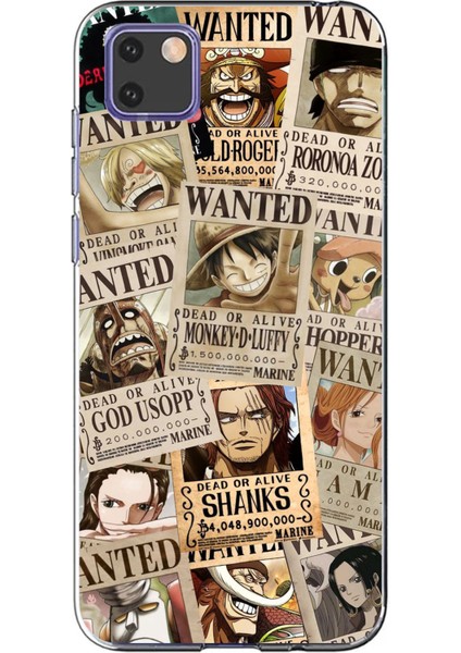 Huawei Y5P Uyumlu One Piece Gazete Tasarımlı Baskılı Silikon Kılıf