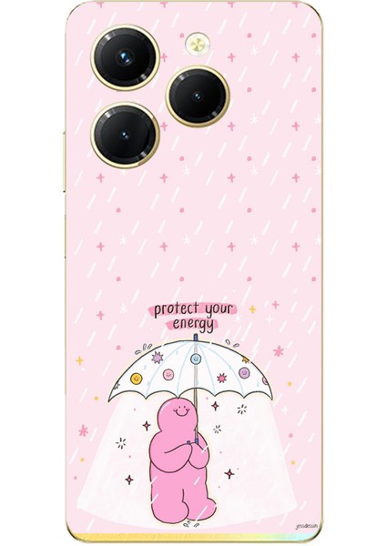 Tecno Spark 20 Pro Uyumlu Protect Your Energy Tasarımlı Baskılı Silikon Kılıf