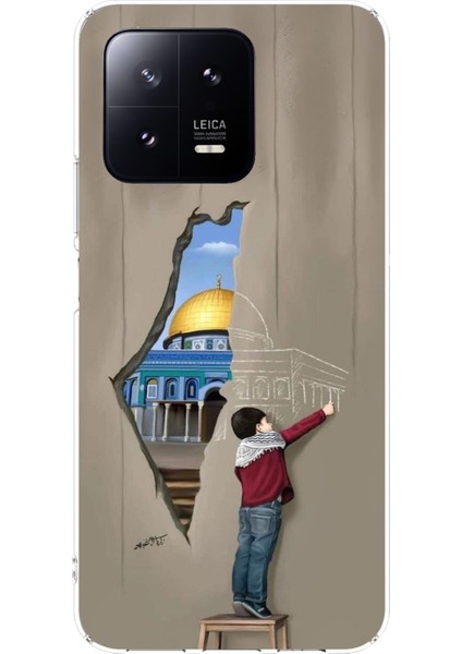 Xiaomi Mi 13 Uyumlu Mescid-I Aksa Duvar Baskılı Silikon Kılıf