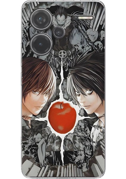 Redmi Note 13 Pro Plus 5g Uyumlu Death Note Kapak Tasarımlı Baskılı Silikon Kılıf