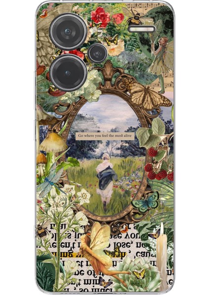 Redmi Note 13 Pro Plus 5g Uyumlu Yeşil Doğa Baskılı Silikon Kılıf