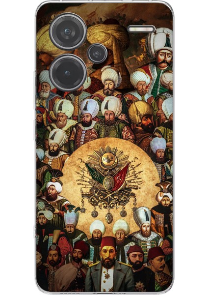 Redmi Note 13 Pro Plus 5g Uyumlu Osmanlı Padişahları Baskılı Silikon Kılıf