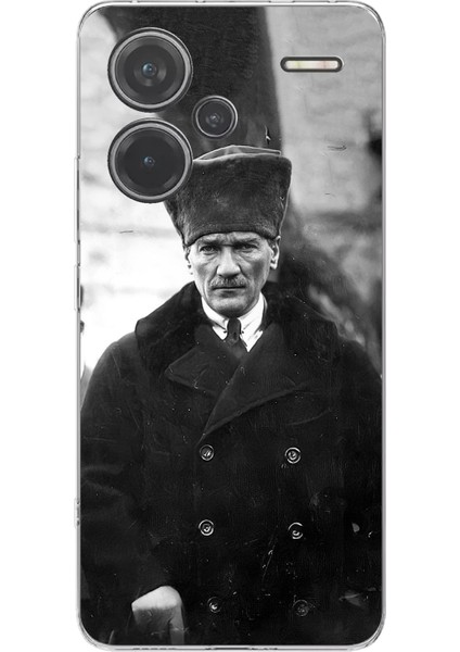 Redmi Note 13 Pro Plus 5g Uyumlu Mustafa Kemal Atatürk Portre Baskılı Silikon Kılıf