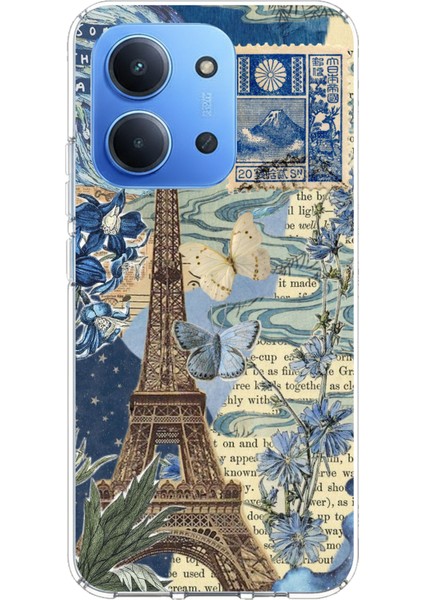 Redmi 15C Uyumlu Paris ve Eyfel Kulesi Baskılı Silikon Kılıf