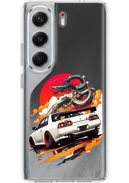 Tecno Camon 40 Pro Uyumlu Gtr Güneş Ejderha Tasarımlı Baskılı Silikon Kılıf