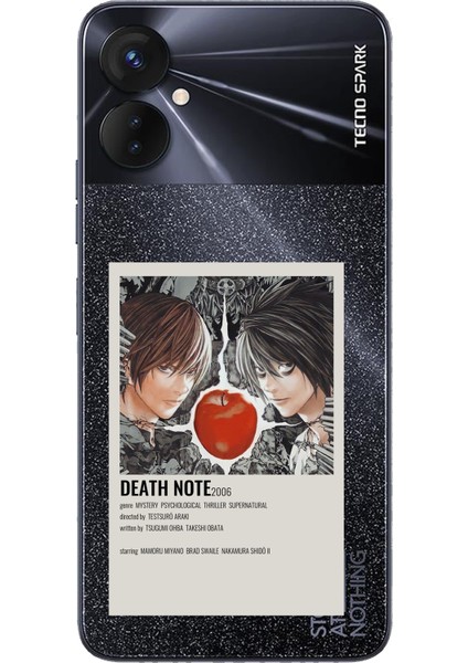 Tecno Spark 9 Pro Uyumlu Death Note Poster Tasarımlı Baskılı Silikon Kılıf