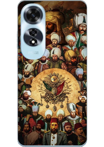 Oppo A60 Uyumlu Osmanlı Padişahları Baskılı Silikon Kılıf