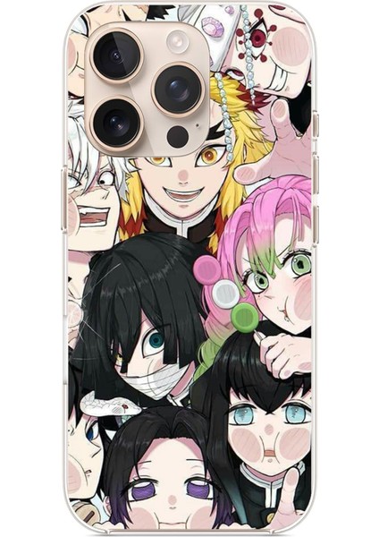 iPhone 16 Pro Max Uyumlu Demon Slayer Manga Baskılı Silikon Kılıf