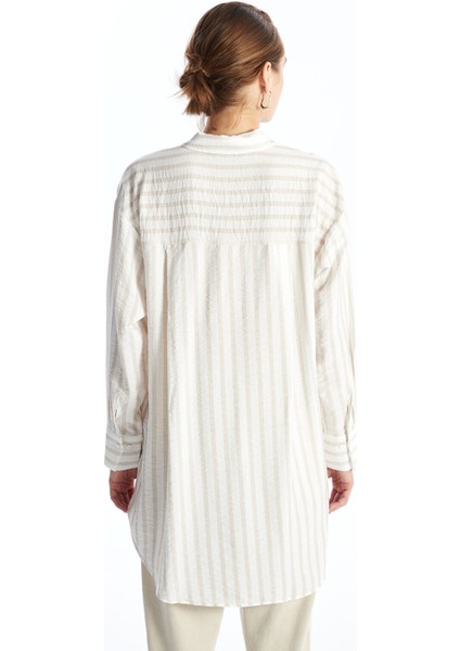 Yeni Sezon Çizgili Oversize Kadın Gömlek Tunik fırsatları