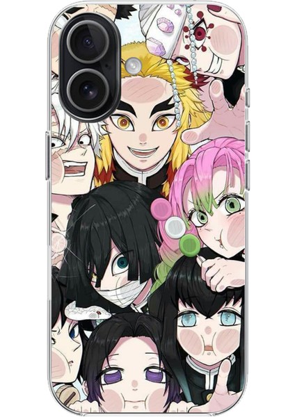 iPhone 17 Uyumlu Demon Slayer Manga Baskılı Silikon Kılıf