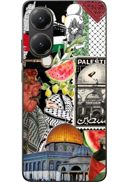 Poco X7 Pro Uyumlu Filistin Özgürlük Kolajı Baskılı Silikon Kılıf
