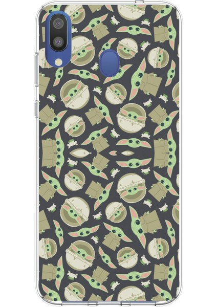 Samsung Galaxy M20 Uyumlu Minik Yodalar Duvar Kağıdı Baskılı Silikon Kılıf