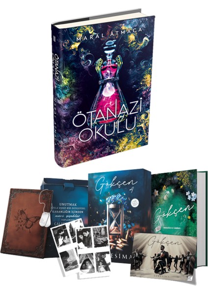 Özel Seri-Gökçen 4 - Ciltli Hediyeli Kutu ve Ephesus Ötanazi Okulu 2 Ciltli Maral Atmaca 2li Set