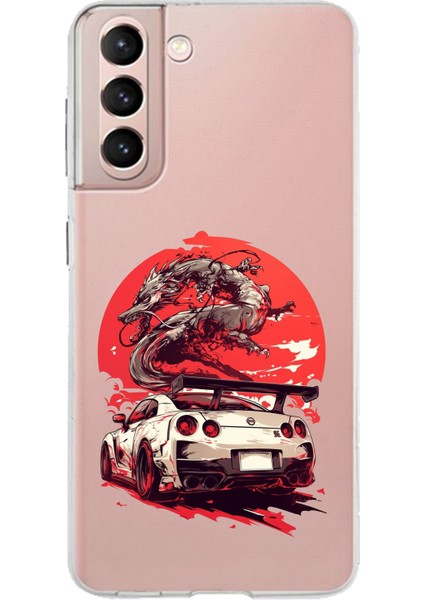 Samsung Galaxy S21 Uyumlu Gtr Ejderha Tasarımlı Baskılı Silikon Kılıf