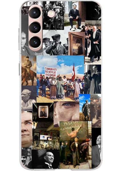 Samsung Galaxy S21 Uyumlu Atatürk Cumhuriyet Baskılı Silikon Kılıf