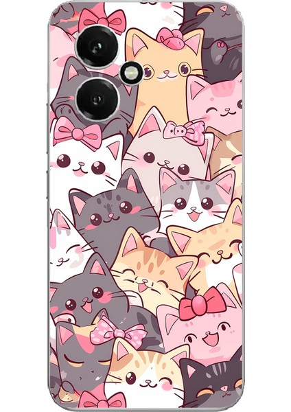 Honor 400 Uyumlu Sevimli Kediler Baskılı Silikon Kılıf