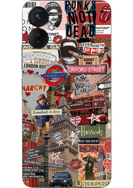 Tecno Spark 9 Pro Uyumlu Londra Baskılı Silikon Kılıf