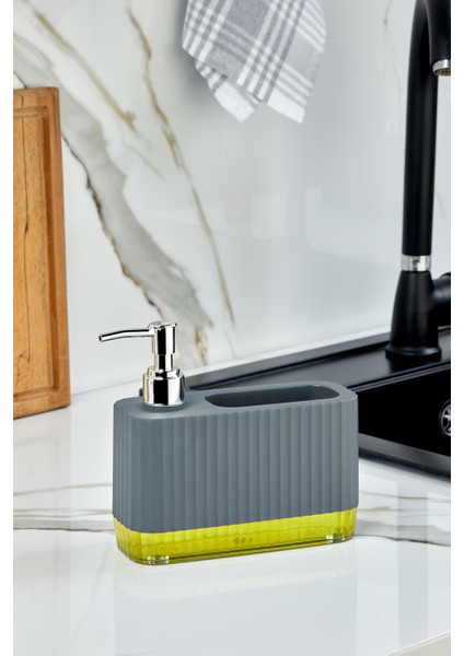 Gözde - Modern Sıvı Sabunluk Şeffaf Renkli Tabanlı ve Sünger Bölmeli Pratik Tasarım (550 Ml) indirimleri