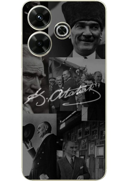 Redmi 13 Uyumlu Kemal Atatürk Imza Baskılı Silikon Kılıf