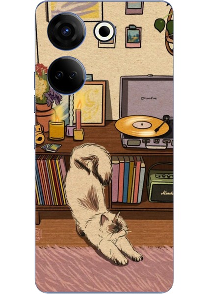 Tecno Camon 20 - 20 Pro 4g Uyumlu Nostaljik Köpek Tasarımlı Baskılı Silikon Kılıf