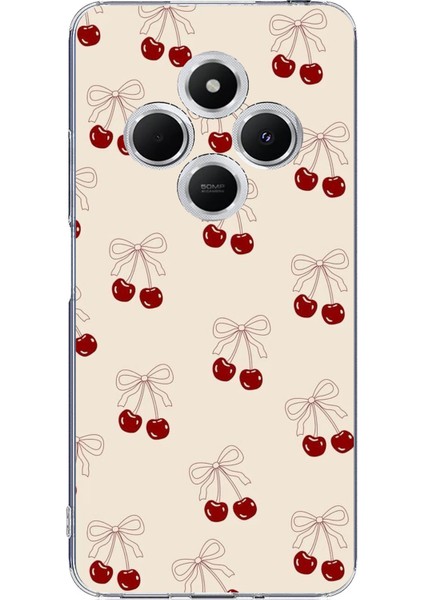 Redmi 14C Uyumlu Fiyonklu Kirazlar Baskılı Silikon Kılıf