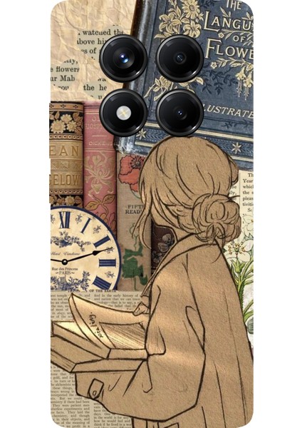 Redmi Note 14 Pro 5g Uyumlu Retro Gazete Kadın Tasarımlı Baskılı Silikon Kılıf