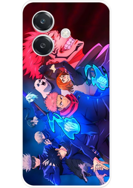 Oppo A3 Uyumlu Jujutsu Kaisen Baskılı Silikon Kılıf