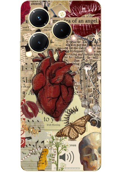 Tecno Spark 20 Pro Uyumlu Vampire Diaries Vintage Baskılı Silikon Kılıf