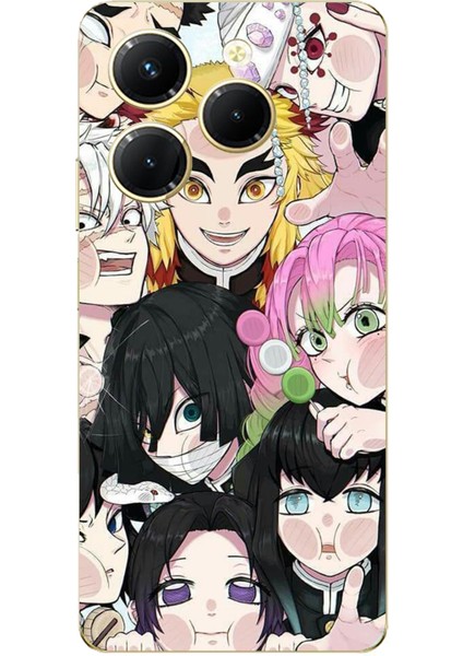 Tecno Spark 20 Pro Uyumlu Demon Slayer Manga Baskılı Silikon Kılıf