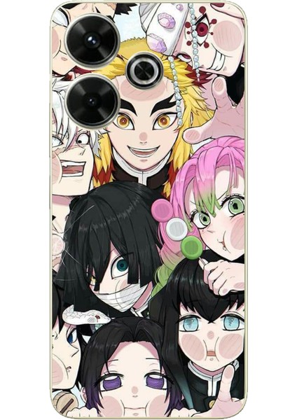 Redmi 13 Uyumlu Demon Slayer Manga Baskılı Silikon Kılıf