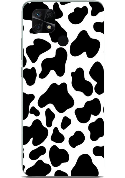 Redmi 10C - Poco C40 Uyumlu Inek Desenli Tasarımlı Baskılı Silikon Kılıf