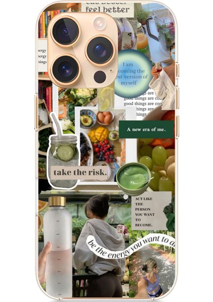 iPhone 16 Pro Uyumlu Sağlıklı Yaşam Diyet Motivasyon Baskılı Silikon Kılıf
