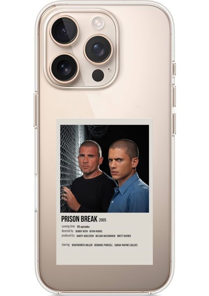 iPhone 16 Pro Max Uyumlu Prison Break Tasarımlı Baskılı Silikon Kılıf