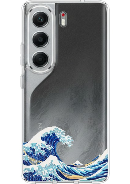 Tecno Camon 40 Pro Uyumlu Kanagawa Oki Nami Ura Dalgası Tasarımlı Baskılı Silikon Kılıf