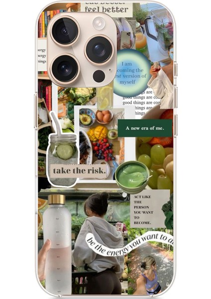 iPhone 16 Pro Max Uyumlu Sağlıklı Yaşam Diyet Motivasyon Baskılı Silikon Kılıf