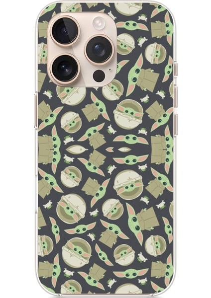 iPhone 16 Pro Max Uyumlu Minik Yodalar Duvar Kağıdı Baskılı Silikon Kılıf