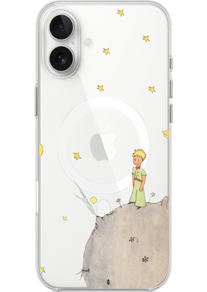 iPhone 16 Plus Uyumlu Küçük Prens Tasarımlı Baskılı Silikon Kılıf