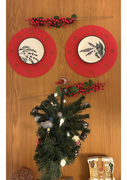 Çam Ağacı Desenli 2'li Amerikan Servis Supla Yılbaşı Özel Konsept 38mm fiyatları