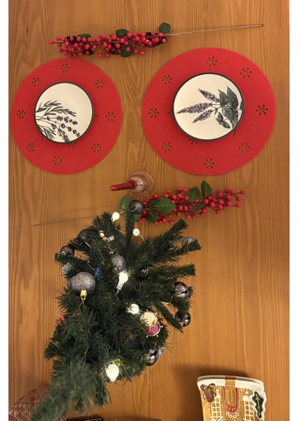 Çam Ağacı Desenli 2'li Amerikan Servis Supla Yılbaşı Özel Konsept 38mm modelleri