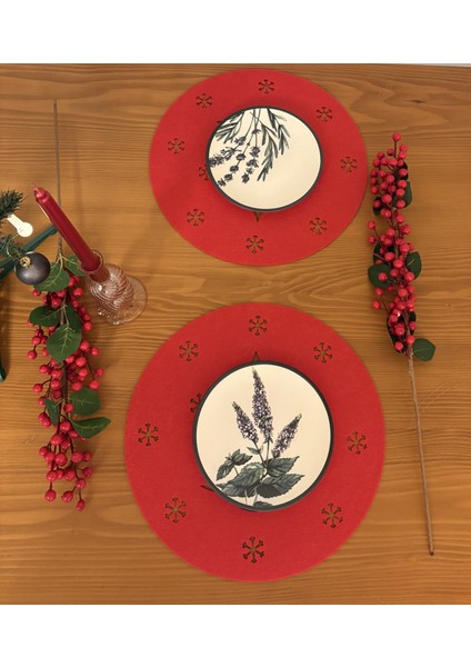 Çam Ağacı Desenli 2'li Amerikan Servis Supla Yılbaşı Özel Konsept 38mm indirimleri