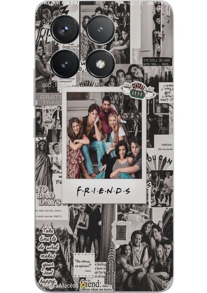 Poco F6 Pro Uyumlu Friends Nostalji Tasarımlı Tasarımlı Baskılı Silikon Kılıf