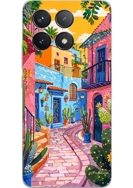 Poco F6 Pro Uyumlu Renkli Sanat Sokak Silikon Kılıf