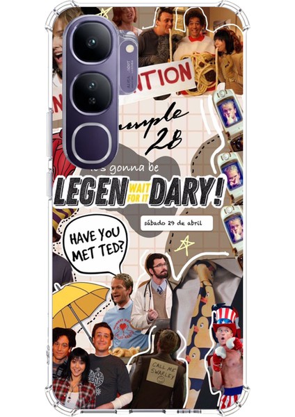 Vivo V40 Lite Uyumlu Retro Gazete How I Met Your Mother Tasarımlı Baskılı Silikon Kılıf