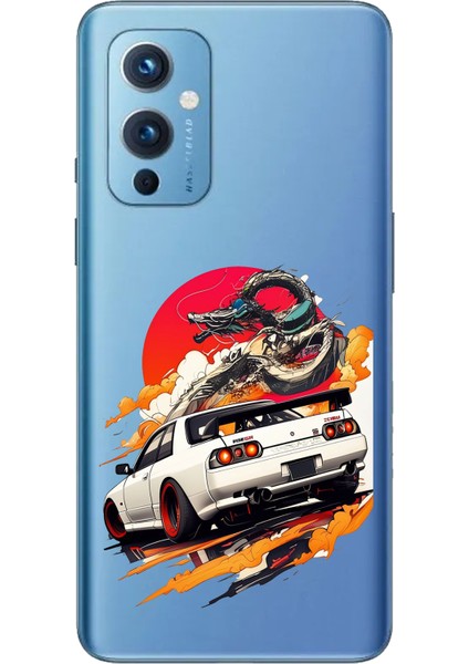 Oneplus 9 Uyumlu Gtr Güneş Ejderha Tasarımlı Baskılı Silikon Kılıf