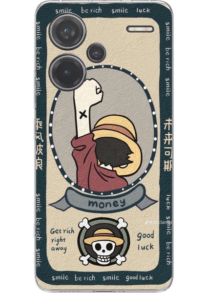 Redmi Note 13 Pro Plus 5g Uyumlu One Piece Dolar Baskılı Silikon Kılıf