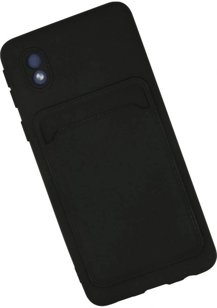 Samsung Galaxy A01 Core Kılıf Kelvin Kartvizitli Silikon - Siyah fiyatları