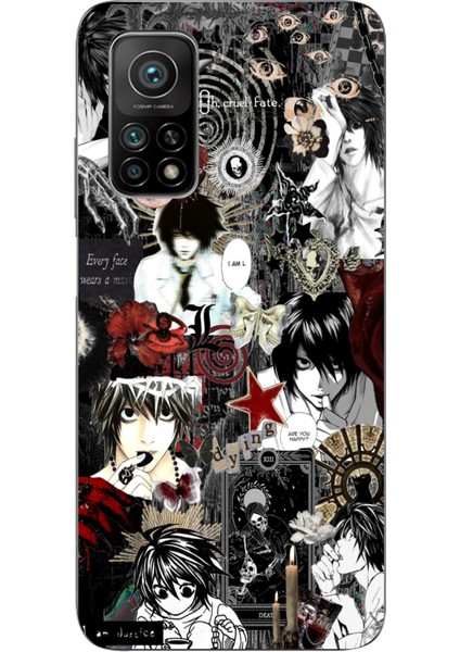 Xiaomi Mi 10T - 10T Pro Uyumlu Death Note Kolaj Tasarımlı Baskılı Silikon Kılıf