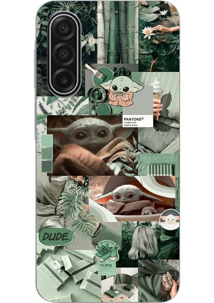 Samsung Galaxy A17 Uyumlu Yoda Kolaj Baskılı Silikon Kılıf