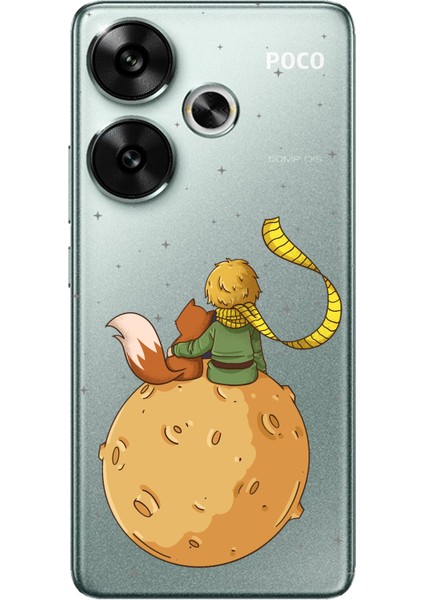 Poco F6 Uyumlu Küçük Prens Gezegen Boa Tasarımlı Baskılı Silikon Kılıf